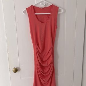 Ingrid and Isabel maternity tank dress in coral